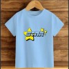 Çocuk Mavi Pamuklu Baskili T-shirt